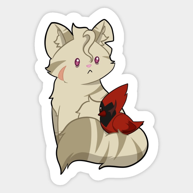 Hunter the Cat Sticker by dragonlord19